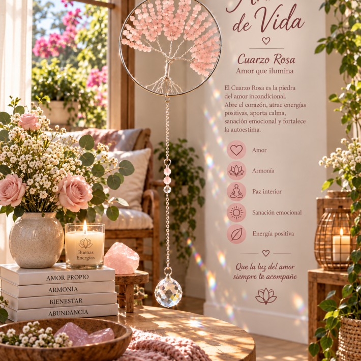 Arbol de La Vida Cuarzo Rosa