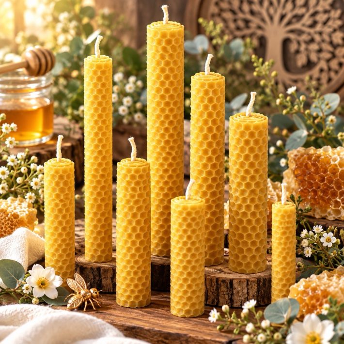 Velas cera de abeja Panal