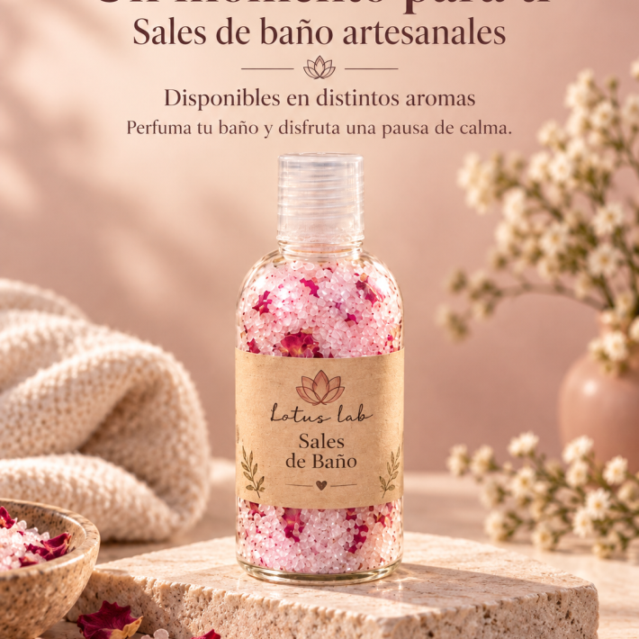Sales de baño de Rosa