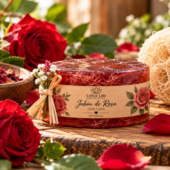 Jabon de Rosas con lufa