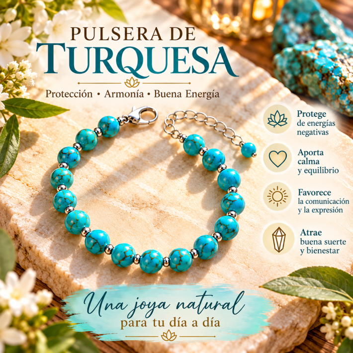 Pulsera de Piedra Turquesa